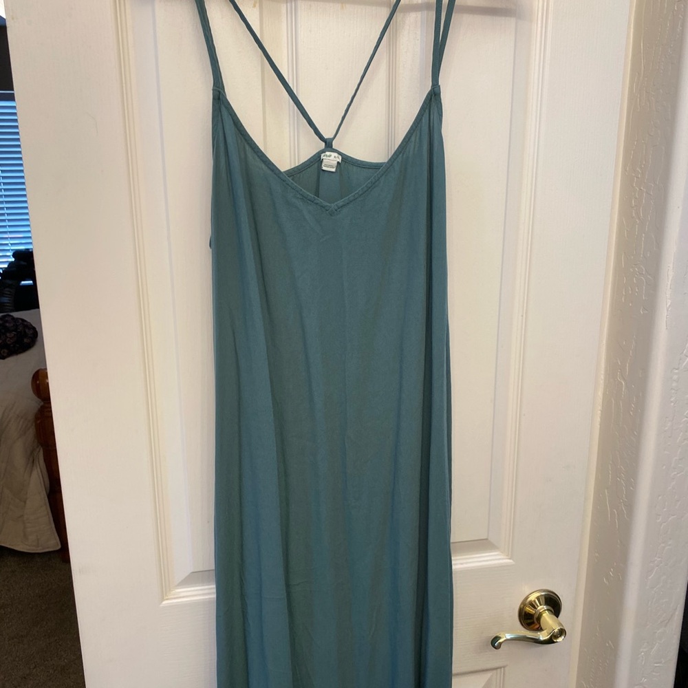Teal Strappy Maxi Dress